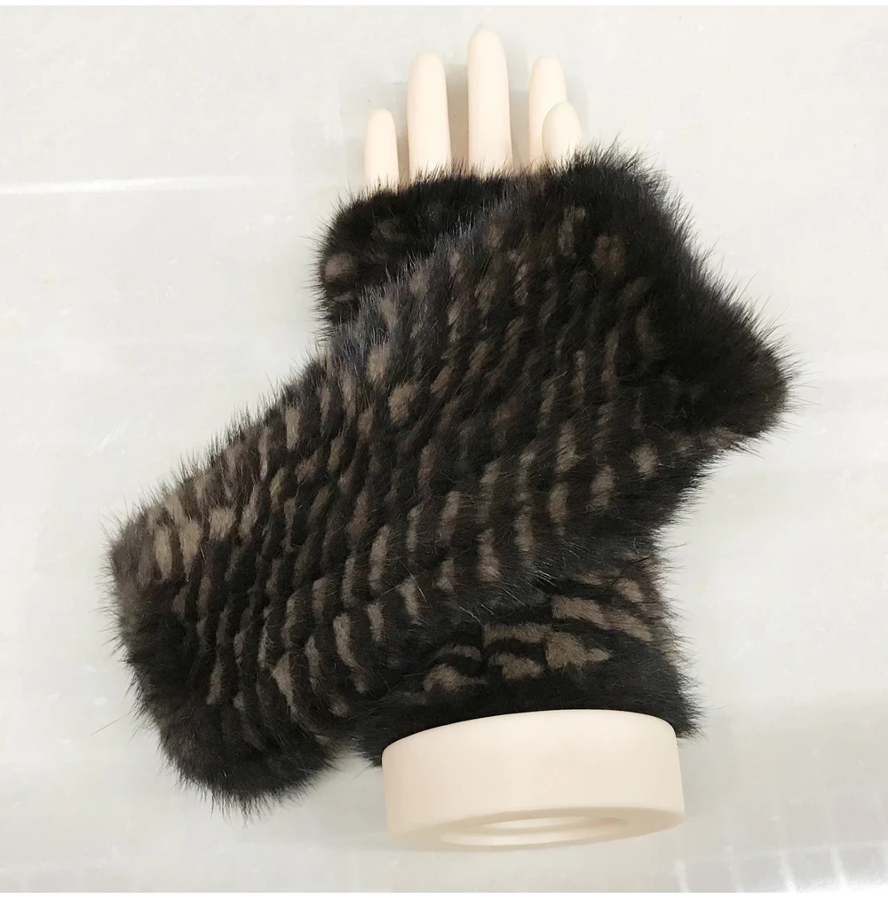Популярные перчатки из натурального меха норки лучшие эластичные модные женские вязаные варежки из натурального меха норки новые женские перчатки из натурального меха норки