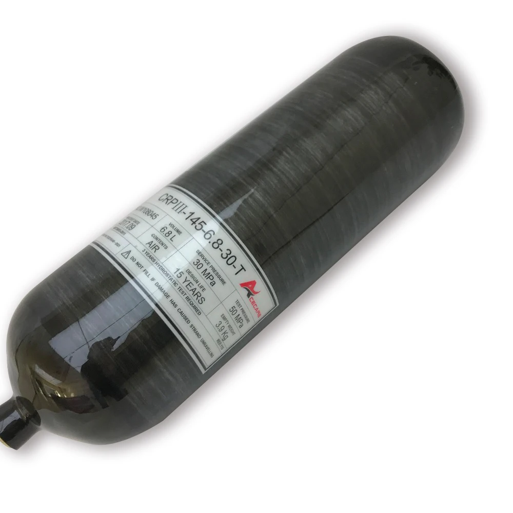 Cylinder Compressed Air 6.8LGB 4500PSI Carbon Ffiber Gas Cylinder SCUBA Air Tank/PCP Air Rifle Paintball Tank For Diving AC3680 