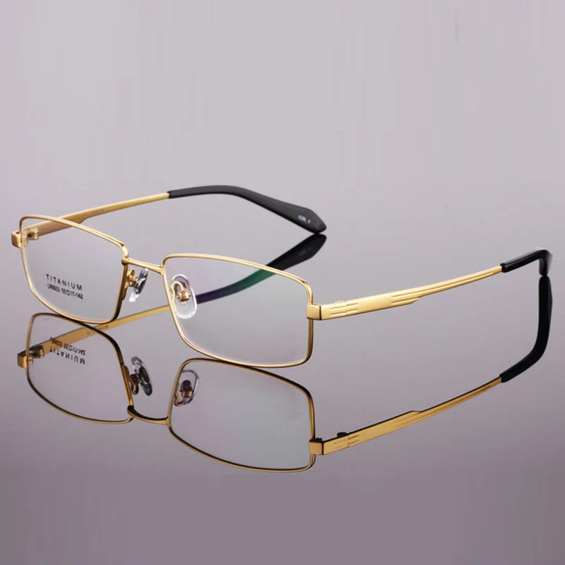 Для мужчин зрелище Рамка Очки чистого Титан компьютер оптические очки мужские очки с прозрачными линзами для мужской рецепт очки RS447