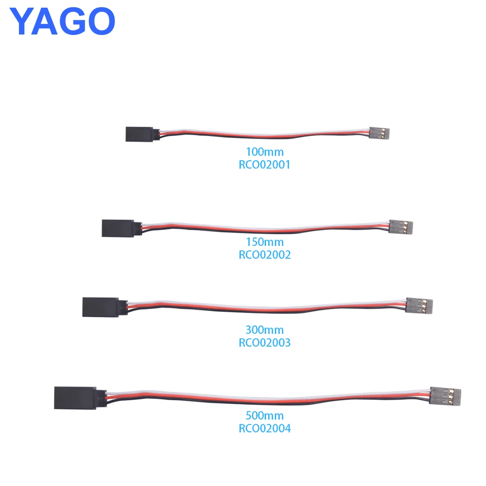 300 pcs Futaba Servo Extension Lead Wire Cable 100MM 150MM 300MM 500MM for futaba male plug