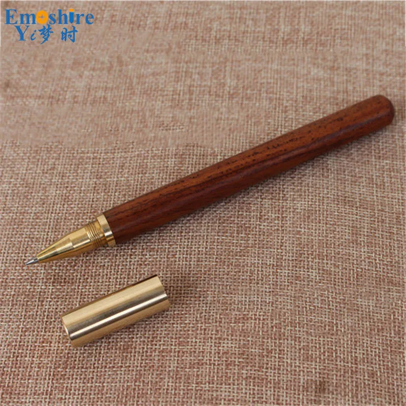 Emoshire Sandalwood Signature Pen Redwood Signature Pen Ebony Pear Solid Wood Signature Pen Ball Pen Business Gift Pen (2)
