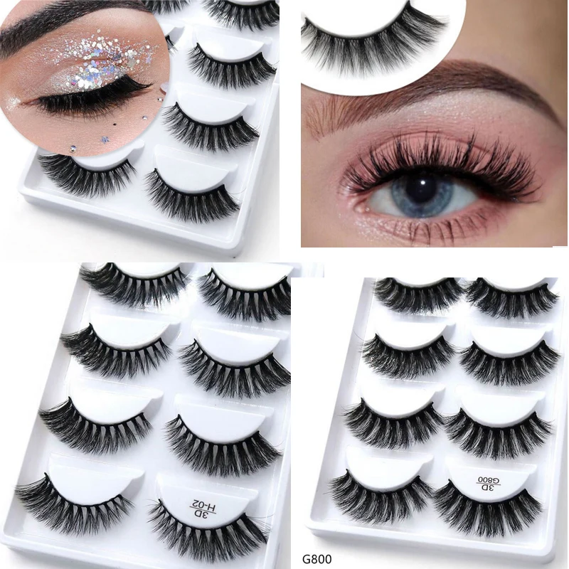 

10/50/100boxes 3D mink lashes Natural False Eyelashes Long Messy Makeup Fake EyeLashes Extension Make Up Beauty Tools maquiagem