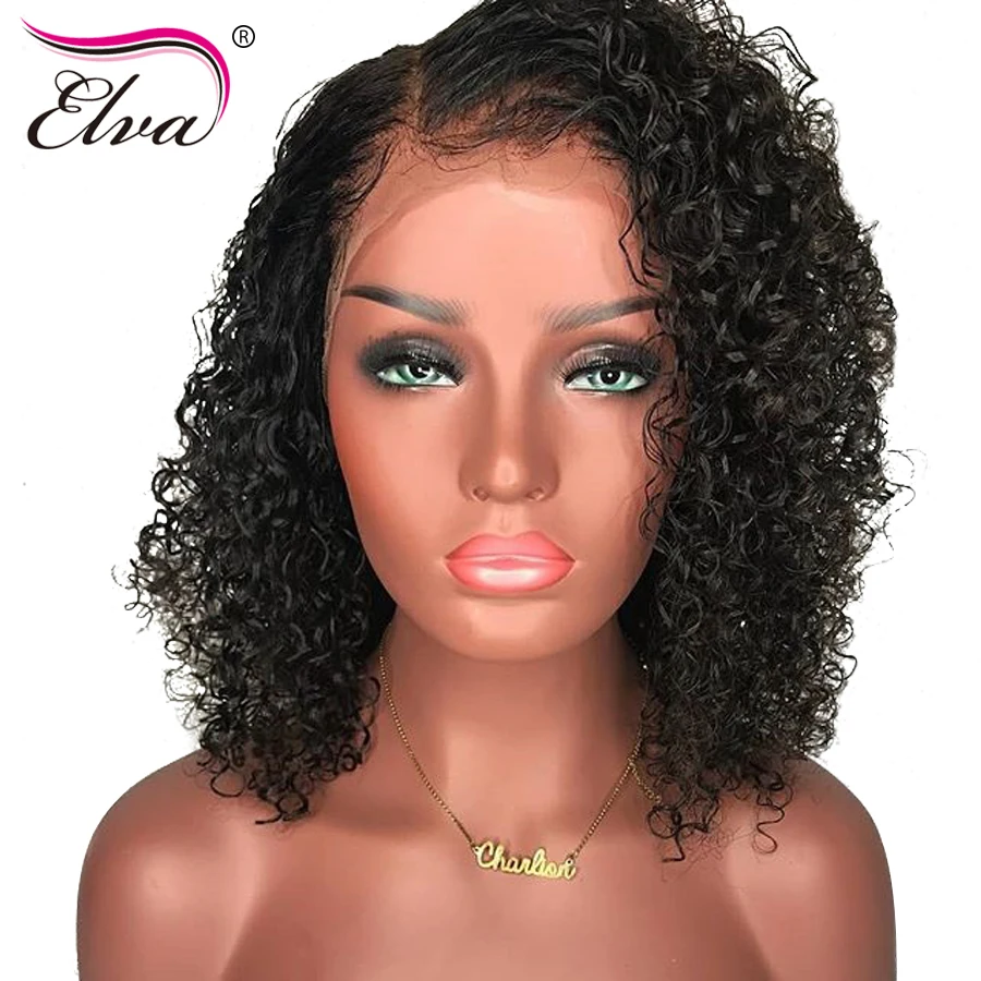 150% Density Lace Front Human Hair Wigs Pre Plucked With ...