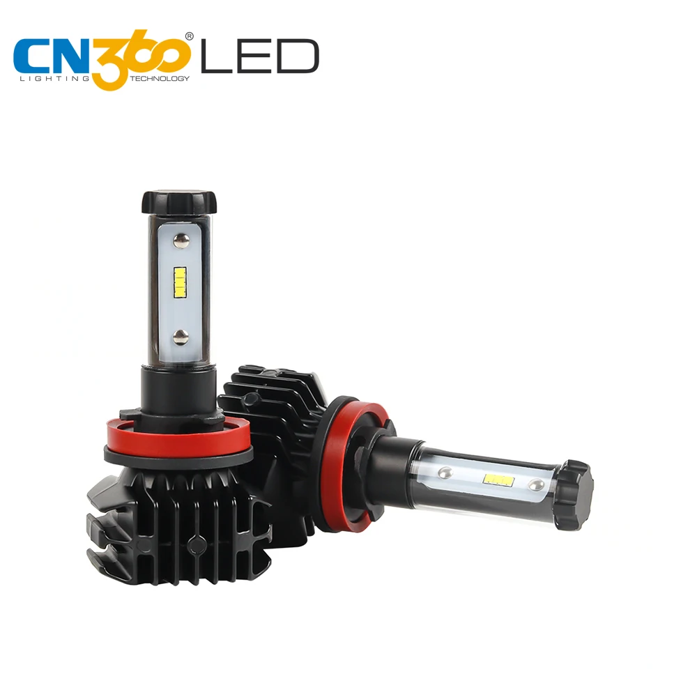 

CN360 2PCS H11 LED Auto Headlamp H8 H9 Car Motorcycle Mini Light CSP Chips 4300K 6500K 12V 8000LM Headlight Conversation Kit
