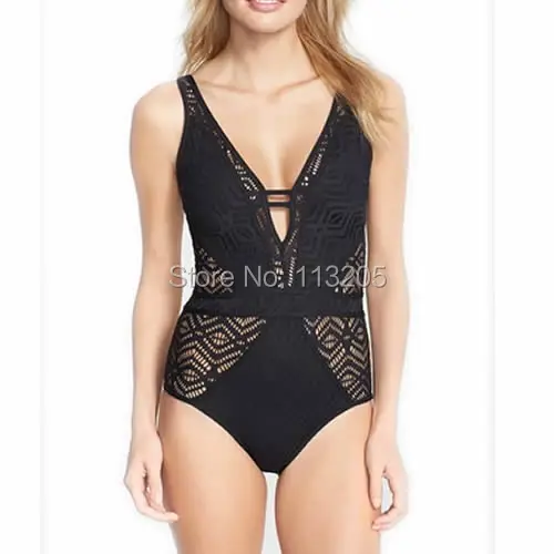 Plus Size XL XXL Women White/Black Mesh Crochet One-piece Swimsuit High cut Deep V Style Triangle Swimwear Female Bathing suit plus-size-black-swimsuit : image Plus Size XL XXL Women White/Black Mesh Crochet One-piece Swimsuit High cut Deep V Style Triangle Swimwear Female Bathing suit plus-size-black-swimsuit