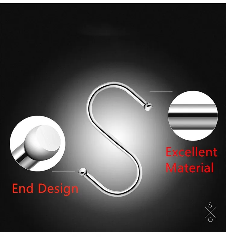 10 шт. из нержавеющей стали практичная крючки S Форма кухонные перила S вешалка крюк Держатель застежки крючки для подвешивания одежды сумки крюк