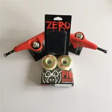 Professonal Parts for Complete Skateboard UNION 5.25″ Skateboard Trucks & PIG 51mm Skate Board Wheels Plus Zero Riser Pads