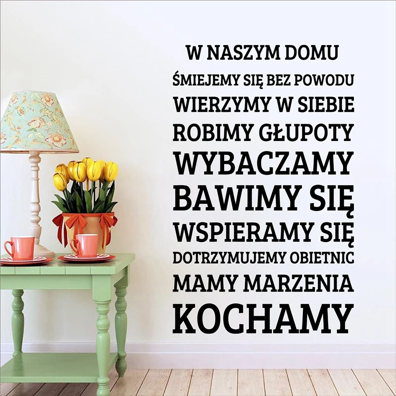 Polish House Rules stickers for decoration