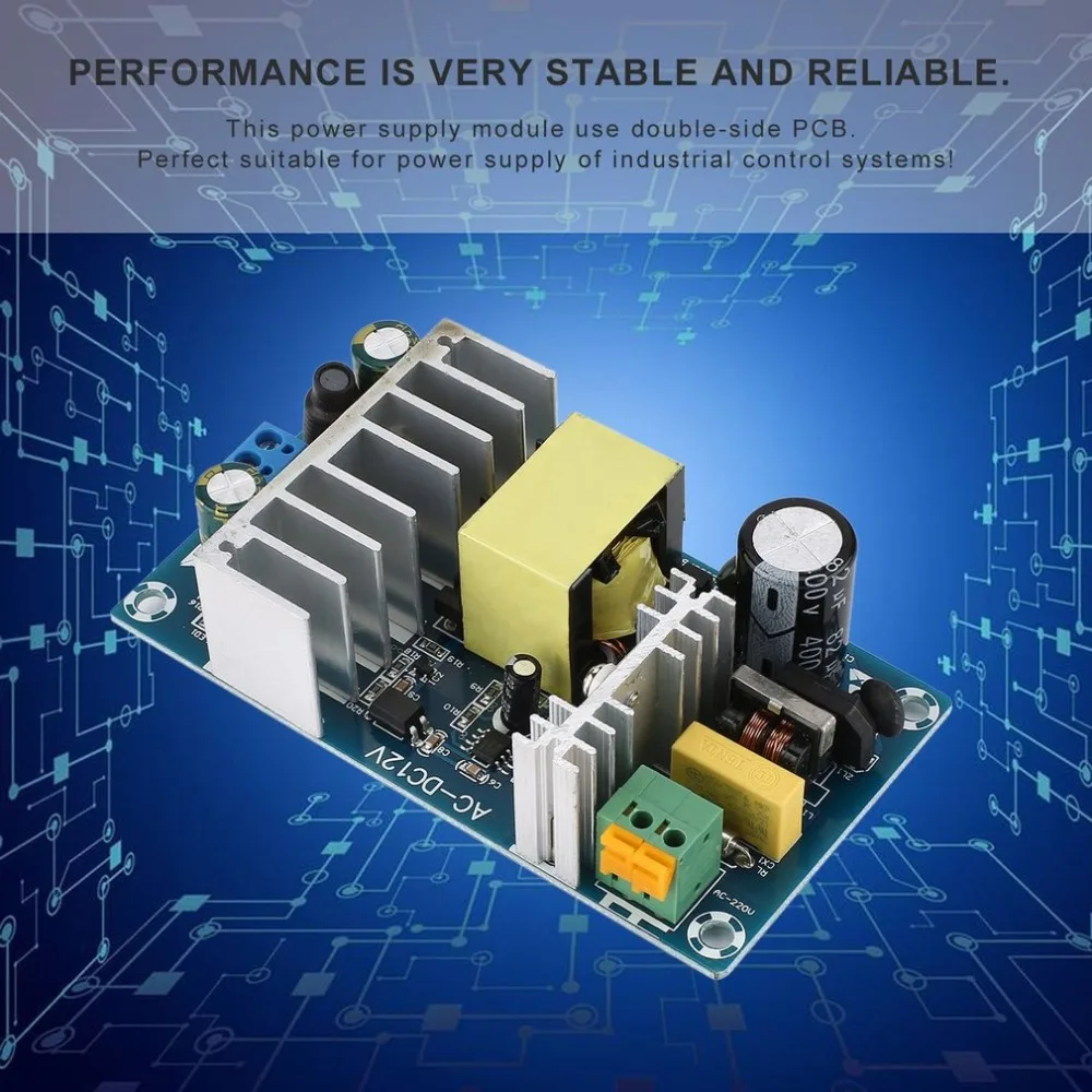 AC 85-265V To DC 12V 8A 50/60Hz Power Supply Board Professional Double-Side PCB Switching Power Supply Module