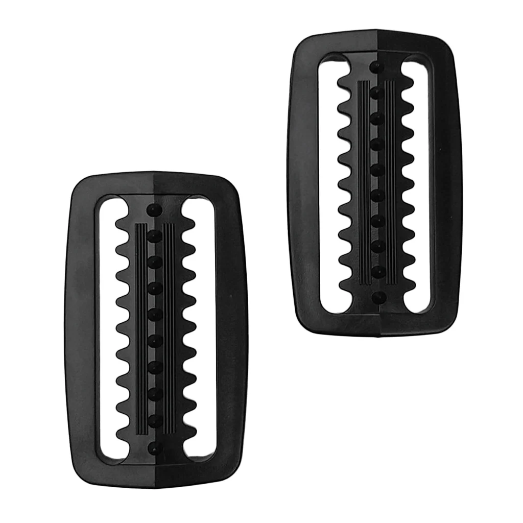 2 Pieces Scuba Diving Snorkeling Weight Belt Keeper Retainer Stopper Slider for Standard 5cm / 2 inch Webbing Strap - 5 Colors