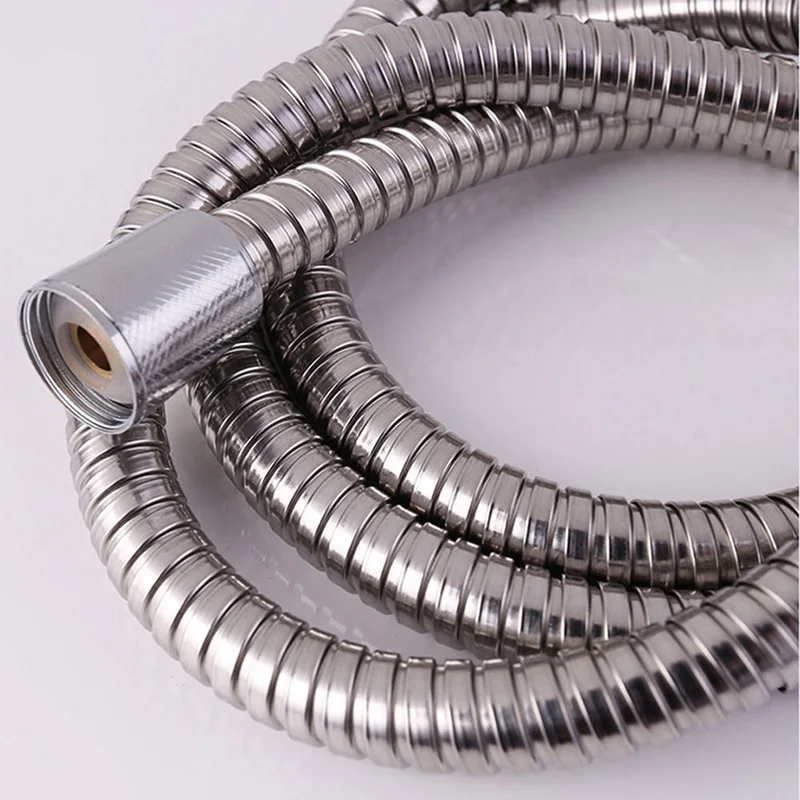 

Stainless Steel Flexible Shower Hose With Seat 1.4 m G 1/2 Standard Interface Bathroom Showerhead Pipe Bathroom Accessories