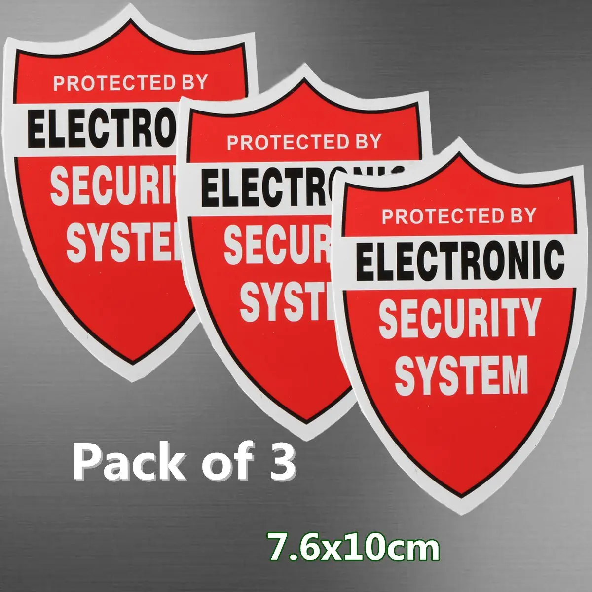  3 Pcs SECURITY SYSTEM DECALS Sticker Decal Video Warning CCTV Camera Home Alarm Security - 32822255990
