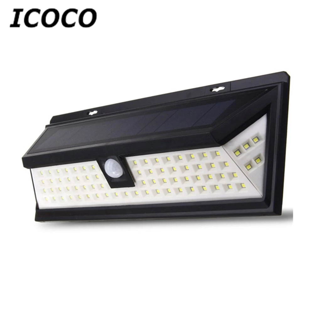ICOCO Waterproof 80 LED Solar Security Light Motion Sensor Outdoor