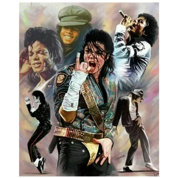

5D diy Diamond Painting Michael Jackson 3d Cross Stitch Full Square diamond embroidery diamond Mosaic Home decor C233