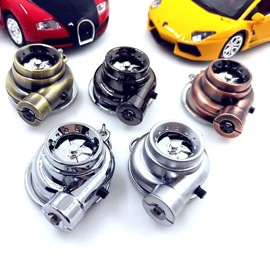 С лампой turbo брелки TURBO ступицы колеса шок выхлопной турбины цепочка для