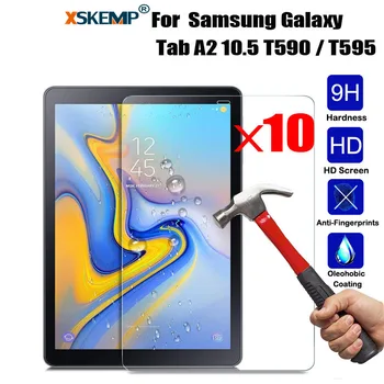 

10Pcs Wholesale Glossy Film Tempered Glass Tablet Screen Protector Anti-explosion For Samsung Galaxy Tab A2 10.5 T590 / T595
