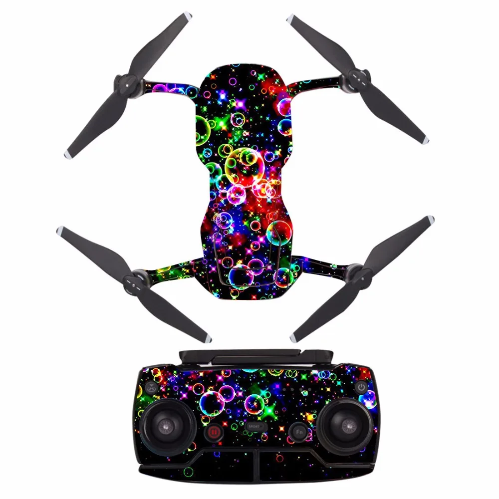 Красивые пузыри водонепроницаемый ПВХ наклейка кожи Стикеры для dji Мавик Air Drone тела защитная пленка+ пульт Пульты ДУ для игровых приставок крышка