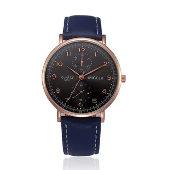 

Top brand luxury MIGEER Charm watches Retro Design Leather Band Analog Alloy Quartz Wrist Watch Relogio Masculino A1