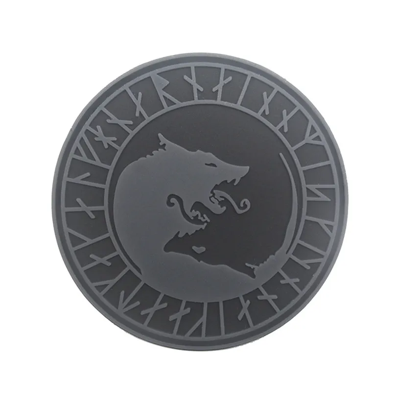 Fashion DIY Wolf Patch Tactical Luminous Patch Flag Magic Stickers Badge Decoration PVC Lace Fabric Sewing Supplies 50AR4 (7)