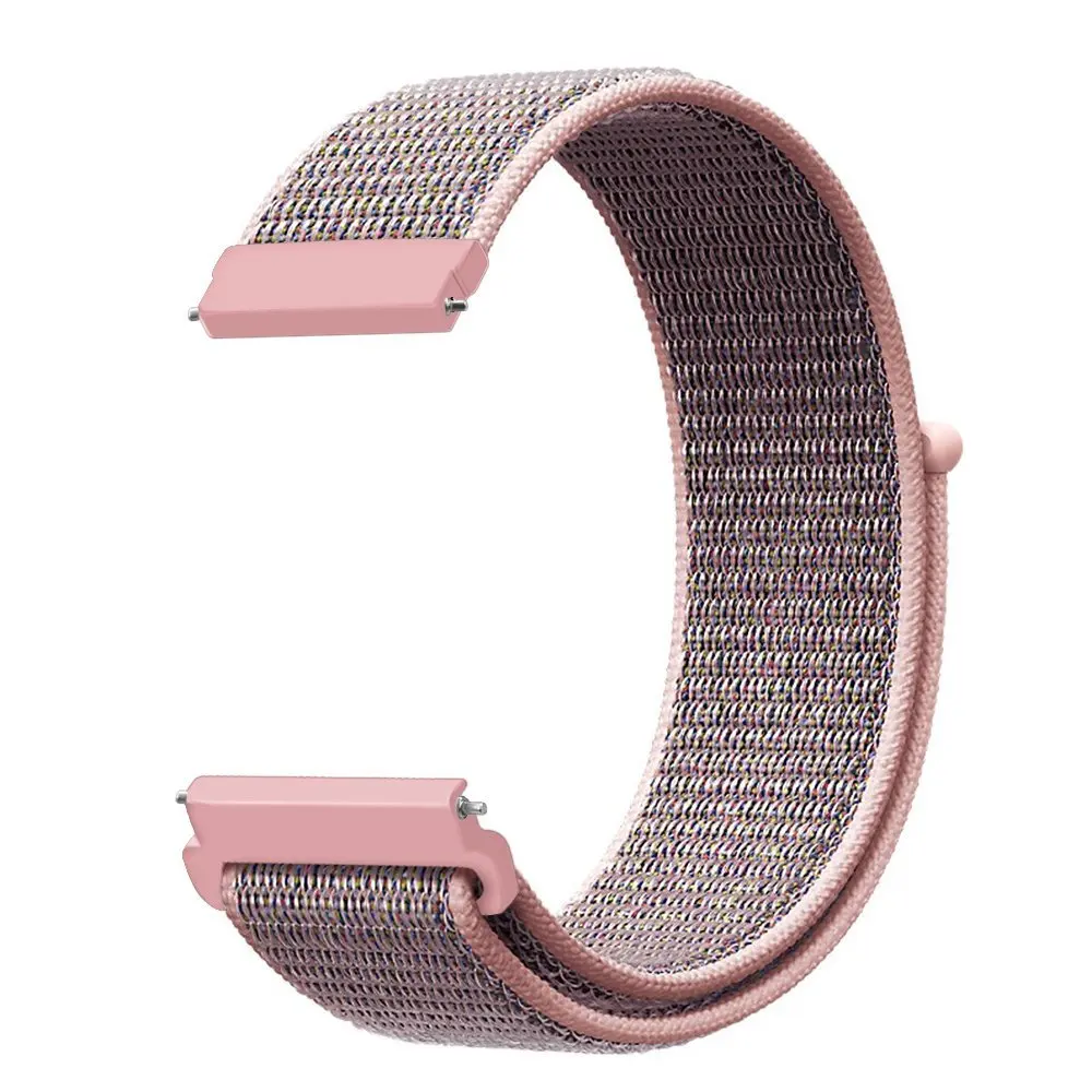 18 20mm Quick Release Nylon WatchBands Wrist Strap for Nokia Withings Steel HR 36MM 40MM Watchband for Nokia steel hr band strap - Цвет: pink gray