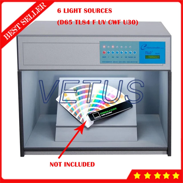 6 Light Sources D65 TL84 F UV CWF U30 Color Assessment Light Box Color