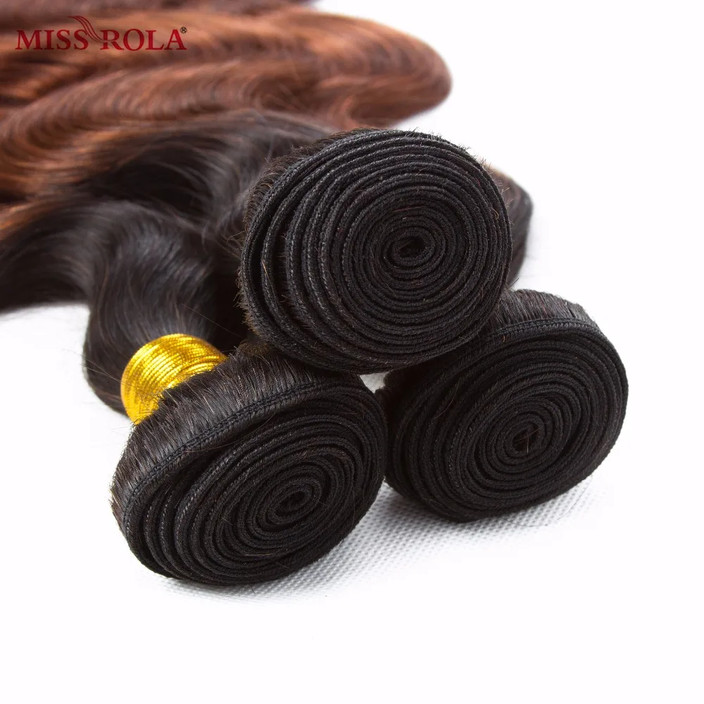 Miss Rola Hair Pre-colord Indian Body Wave Hair Weaving 3 Bundles With Closure #T1B/33 Color Human Non-Remy Hair Extensions Miss Rola Hair Pre-colord Indian Body Wave Hair Weaving 3 Bundles With Closure #T1B/33 Color Human Non-Remy Hair Extensions