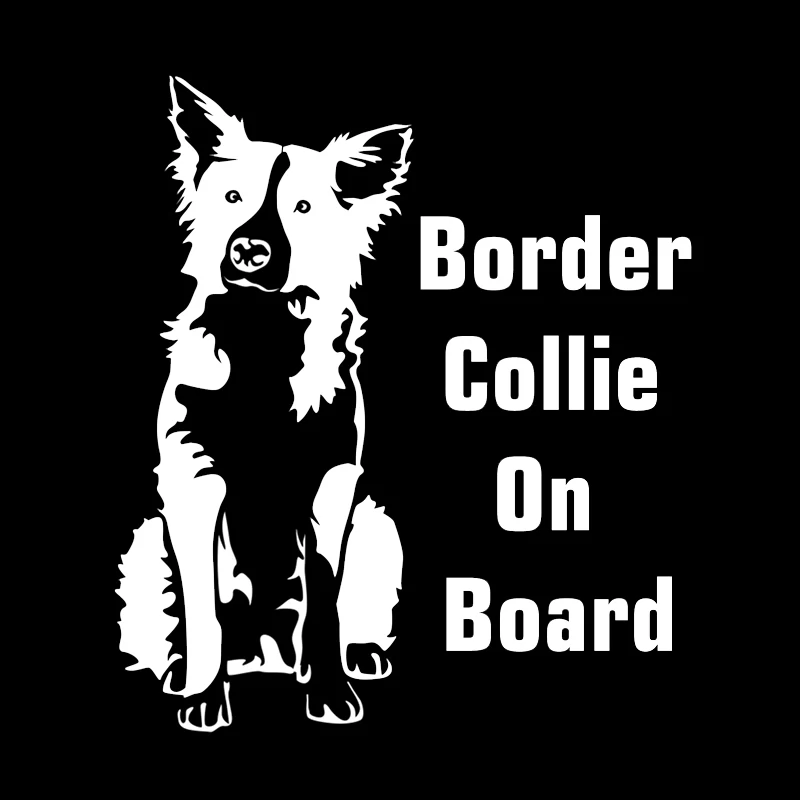 Автомобильный стикер border collie на борту 17,1*15 см веселая наклейка на авто Светоотражающие лазерные виниловые наклейки для автомобиля 3D автомобиля Стайлинг Черный Серебристый - Название цвета: Серебристый