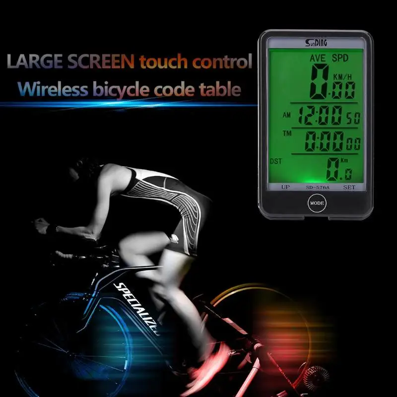 Проводной ЖК-дисплей с подсветкой сенсорный экран SD-576A велосипедный Компьютер Водонепроницаемый велосипед одометр спидометр