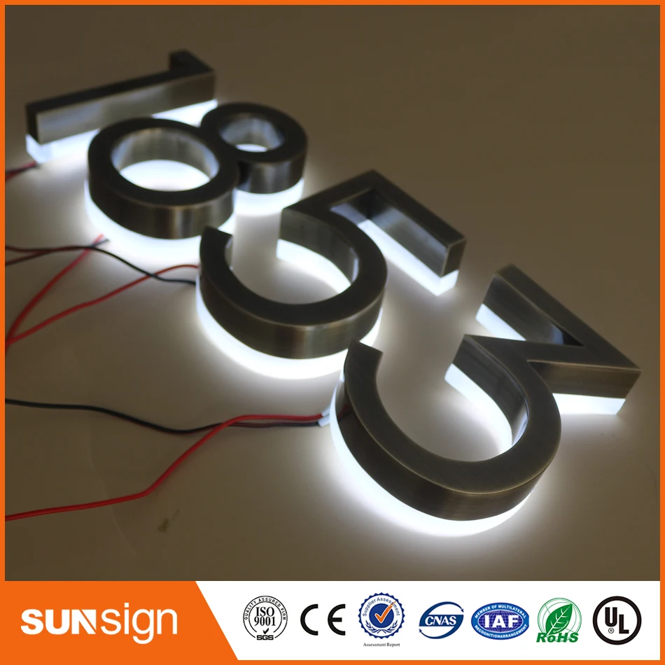 Special Offers Frontlit led sign brushed stainless steel edge