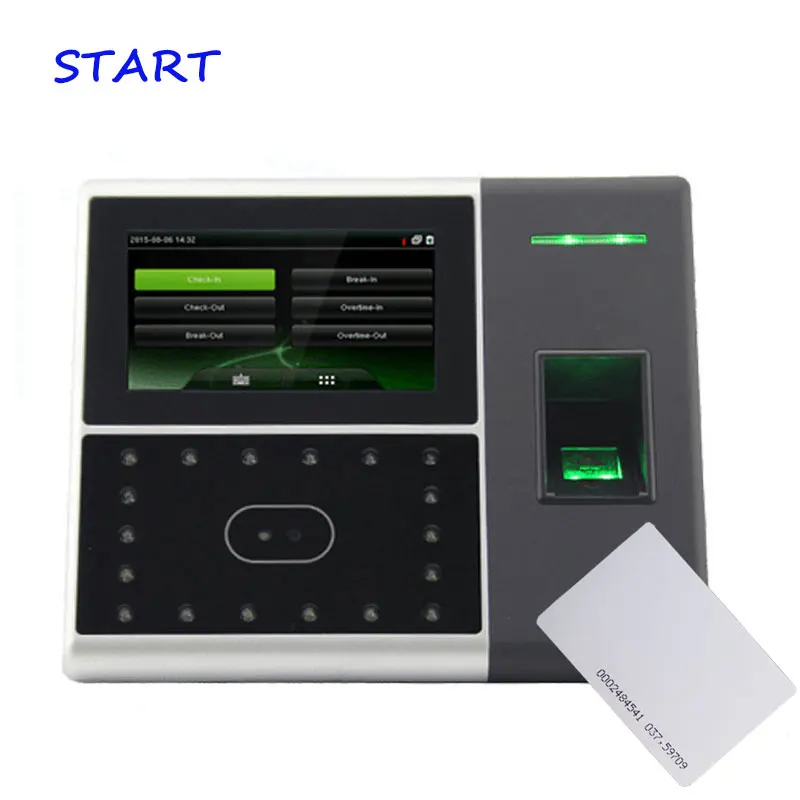 Биометрического распознавания лиц и время часы контроля доступа машины iFace702 время посещения с 125 кГц RFID карты время записи