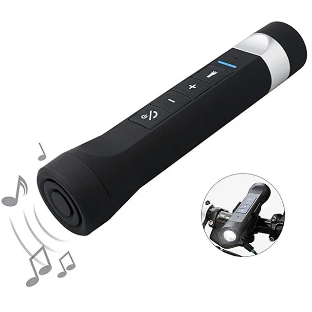 

5 In 1 Portable LED Flashlight with Bluetooth Speaker USB Charger Power Bank 2200mAh Torch Bicycle Bluetooth Speakers With MIC