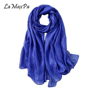 

LaMaxPa Women Scarf Pure Dutch Linen Shawl Femme Pearl Gloss Hijab Lady Soft Beach Scarf Female Breathable Linen Shawl Plus Size