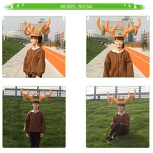 Забавные оленьи рога, Рождественская игрушка, надувной олень, Рождественская шапка, кольцо из оленьего рога, игрушки для праздников и вечеринок