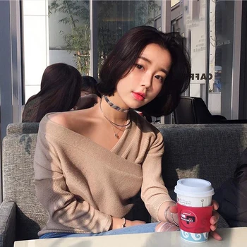 

Women Spring Off Shoulder Sweater Long Batwing Sleeves Solid Color Ribbed Knitted Pullover Tops Loose Casual Knitwear 5Zc0290F