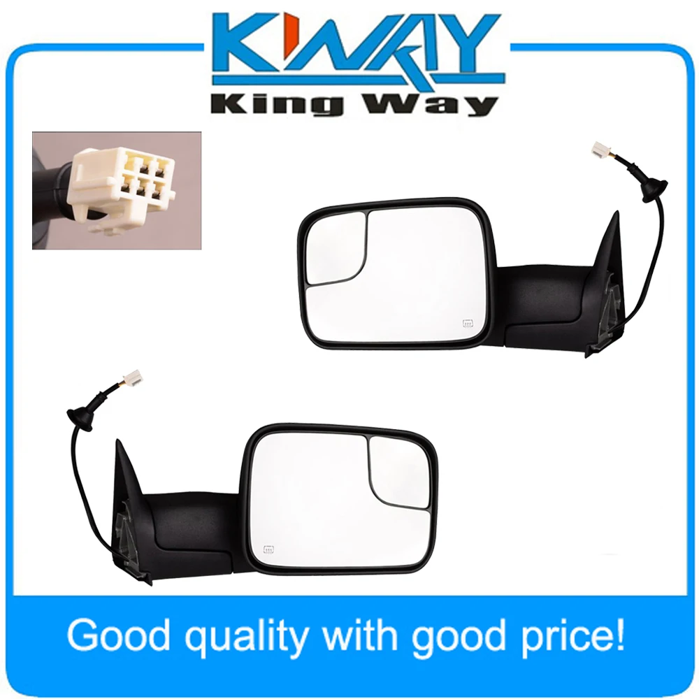 Power Heated Telescoping Tow Mirror For 1998 2001 Dodge Ram 1500/1998