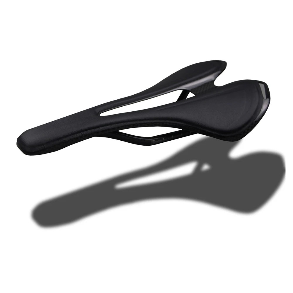 

New design lightweight full carbon fiber NEW bicycle carbon hollow saddle leather saddle bicycle seat mtb road parts Seat cushio