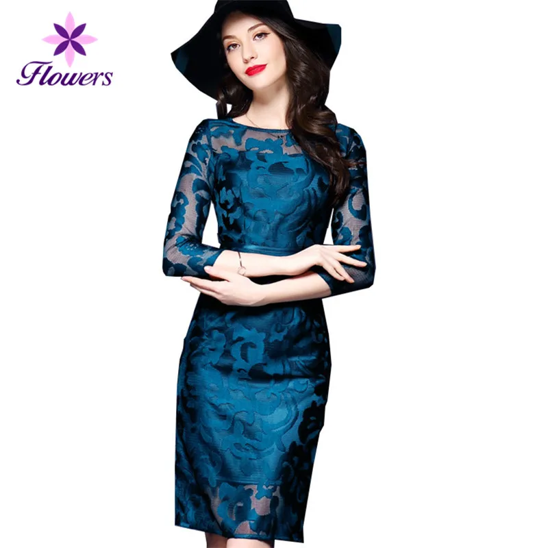 2018 New Summer Elegant Dress Women Fashion Slim Was Thin Mesh Embroidery Plus Size Loose Casual Long Dresses Womens LQ197 | Женская