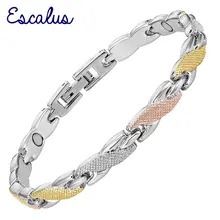 Escalus, Классический Тонкий Магнитный браслет для женщин, 3 цвета, розовое золото, серебро, золото, браслет, ювелирный браслет