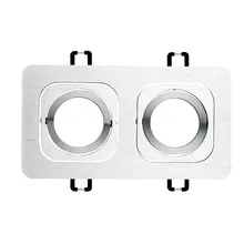 100 шт. Лидер продаж двойная головка регулируемый внутренний алюминиевый локальный светильник СД светодиодная рамка светодиодное встроенное освещение MR16 GU10 лампа