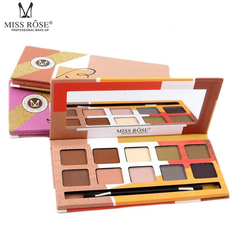 Miss Rose 10 Colors Eyeshadow Palette font b Makeup b font Set Cosmetics Beauty Earth Color