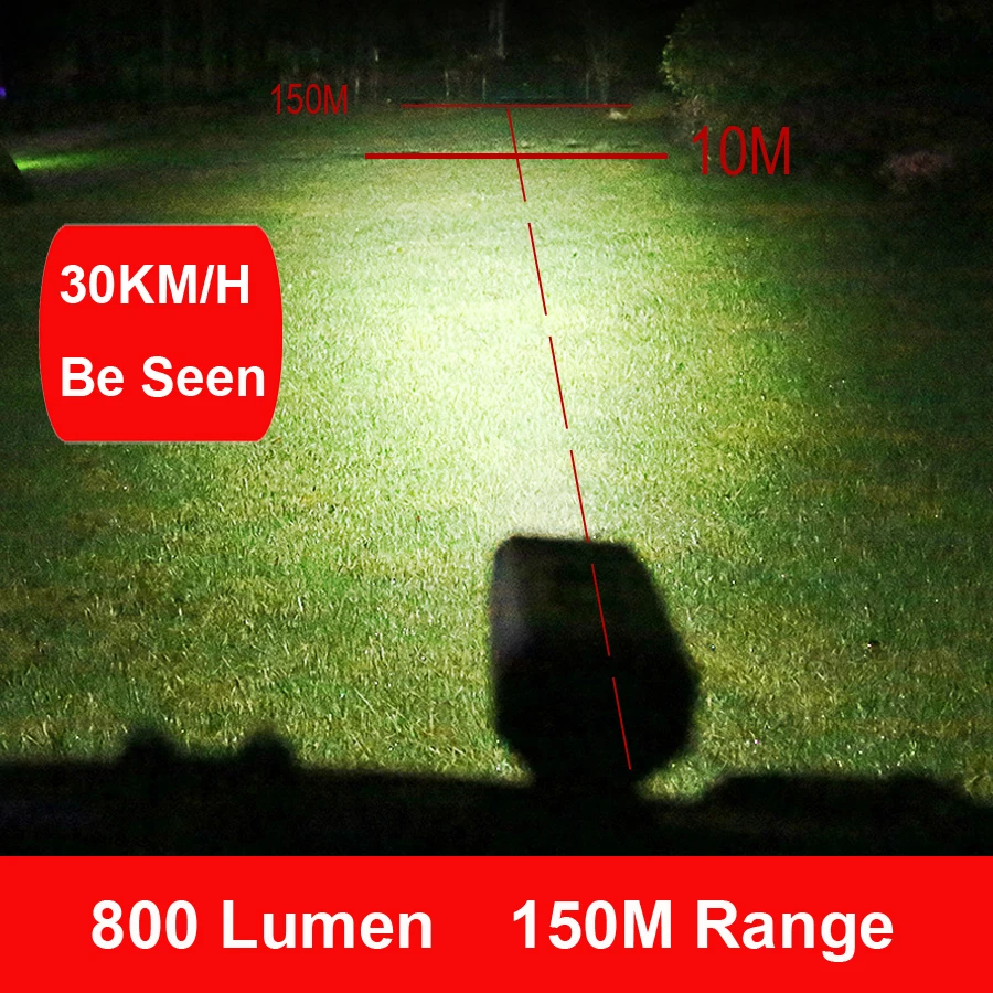 Cheap NEWBOLER 800 Lumen Bicycle Flashlight LED USB Rechargeable Metal Shell MTB Bike Light Front 2500 mAh Headlight With Holder Mount 4