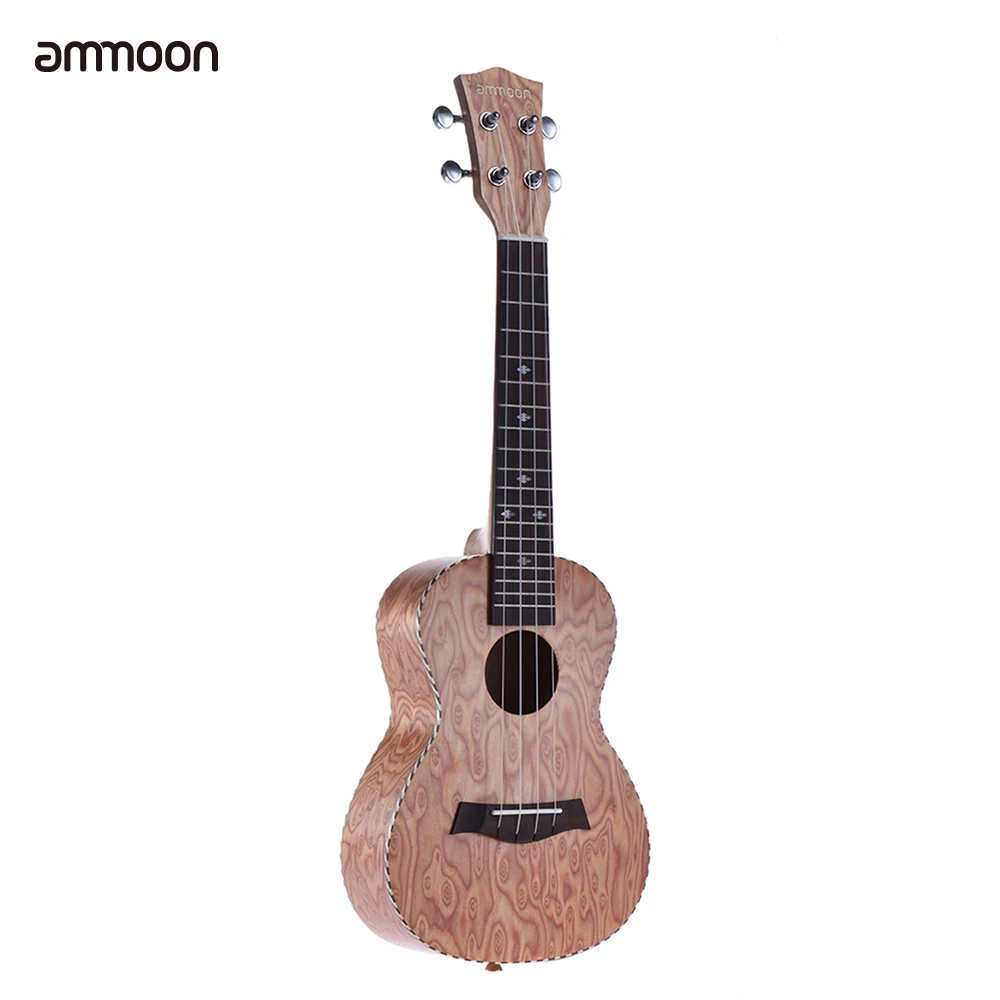 

ammoon 24" Acoustic Ukulele Ukelele Uke Wooden Soprano 18 Frets 4 Strings Okoume Neck Rosewood Fingerboard