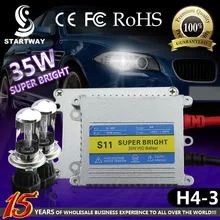 1 комплект 35 Вт H4-3 H4 Hi короче спереди и длиннее сзади); 35 Вт для автомобиля Биксеноновые Ксеноновые комплект h4 Высокий Низкий перемещение hid комплект 5000 k 6000 k 8000 k 4300 k 12000 k для автомобильных фар