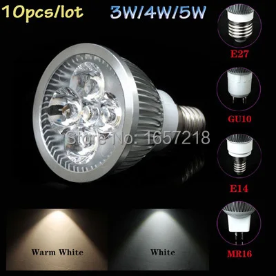 

LED Spotlight Bulb Lamps 3W/4W/5W E27/E14/GU10/MR16 AC85-265V Aluminum Dimmable LED Bubble Ball Bulb White/Warm White 10pcs/lot