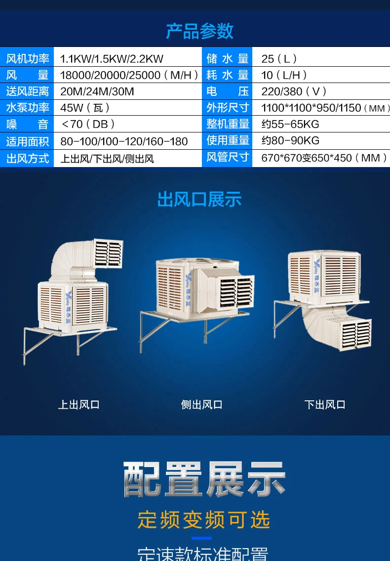 YJL-18 промышленный охлаждающий вентилятор, водный кондиционер, экологически чистый, с водяным охлаждением, кондиционер, кафе, завод, одиночный, холодный