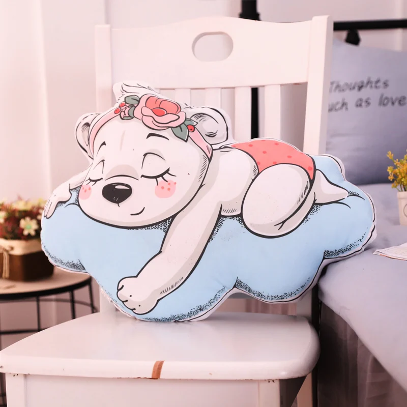 1 шт. Kawaii Bear плюшевая подушка медведь слон кролик лиса свинья подушка игрушки милые животные Подушка Дети Девочки Подарки