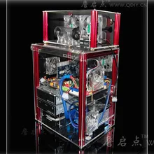 QDIY PC-C004LQ can Install 320mm Graphics Card Transparent Acrylic Water-cooling Computer Case Chassis