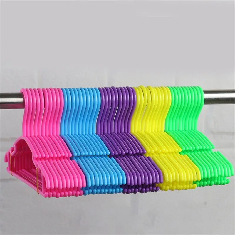 

10pcs/Lot Baby Clothes Hangers Plastic Outdoor Drying Rack for Kids Children clothing coat closet organizer garment suit