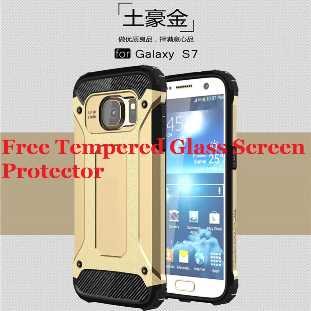 For Samsung Galaxy S7 Back Cover Dual Layer Hard PC &amp Premium TPU Hybrid Shockproof Anti-Scratch Armor Protective Phone Cases |