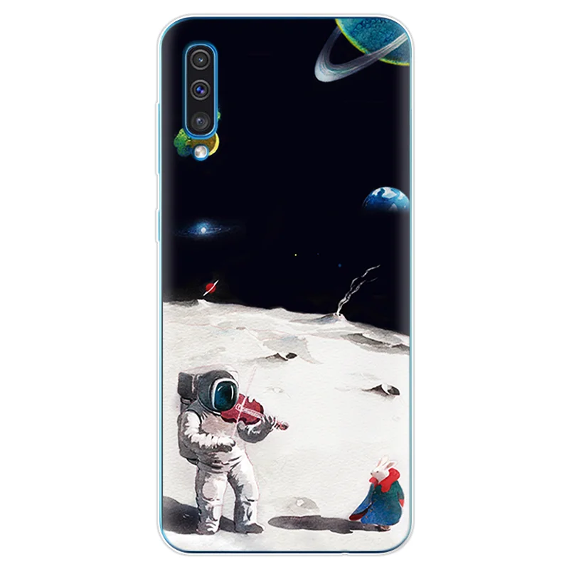 For Samsung A50 Case a50 Silicone Soft Back Cover For Para Samsung Galaxy A50 6.4'' TPU Space astronaut Thin Protective 2019 For Samsung A50 Case a50 Silicone Soft Back Cover For Para Samsung Galaxy A50 6.4'' TPU Space astronaut Thin Protective 2019